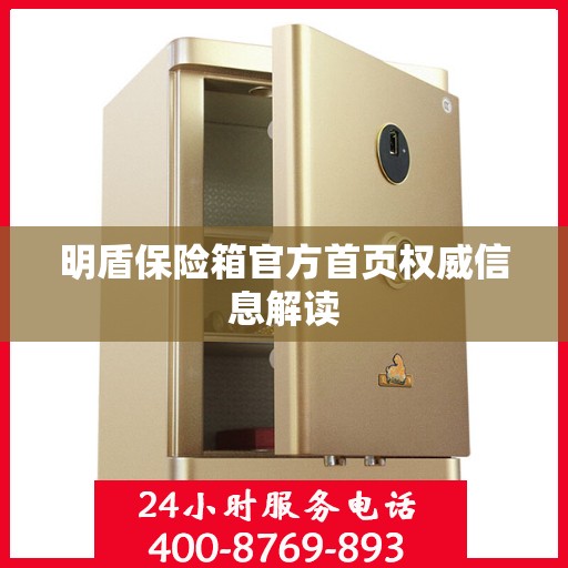 明盾保险箱官方首页权威信息解读