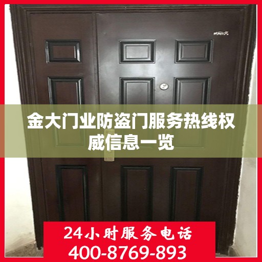 金大门业防盗门服务热线权威信息一览